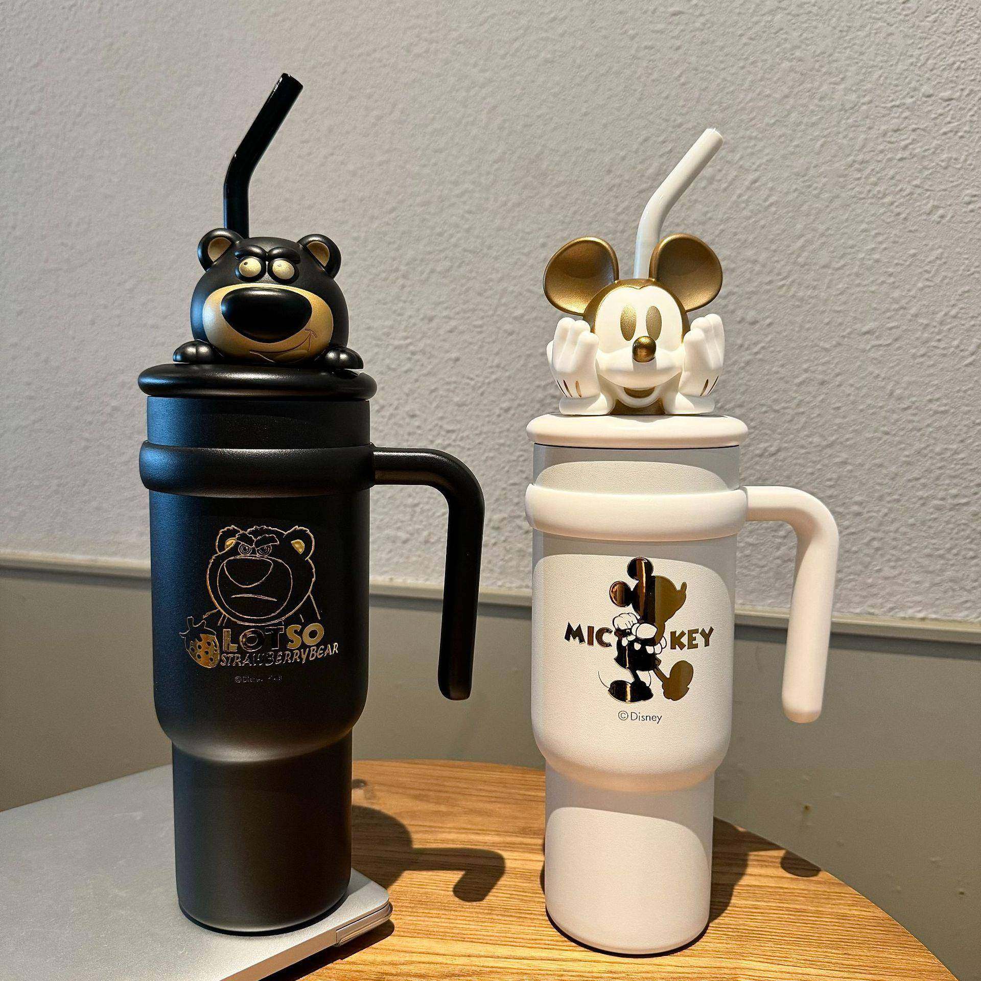 草莓熊梵星冰霸杯大容量直饮巨无霸防摔可爱卡通保温杯汽车吸管杯