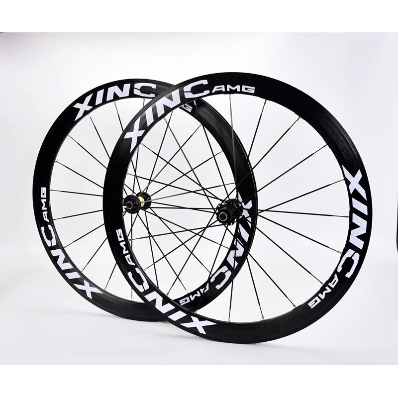 120响700C40/50MM框高直拉破风扁辐条6爪V/C圈刹碟刹公路轮组