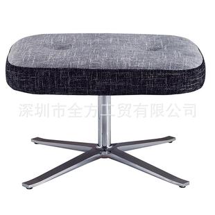 轻奢布艺椅子脚踏小凳子休闲网红椅子卧室情侣椅QF B340四星脚