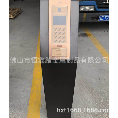 304不锈钢小区门禁立柱款式大样图 指纹感应不锈钢门口机生产厂家