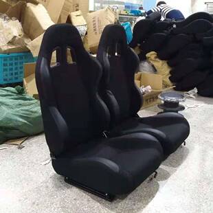 改装汽车座椅带调角器单滑轨可调节菠萝布赛车座椅卡丁车VR