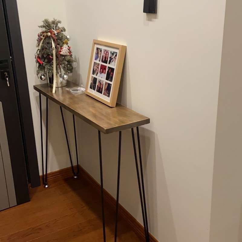 北欧简约铁艺玄关台置物架条几靠墙桌沙发后背柜窄边桌铁艺吧台桌