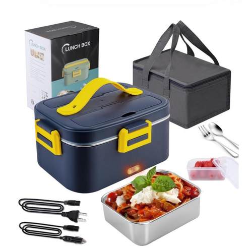 电热饭盒车载家用二合一保温上班族办公室热饭菜加热多电压适配