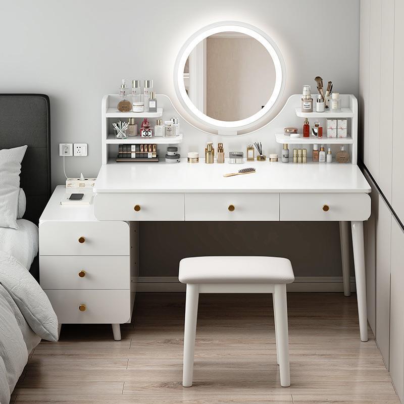 梳妆台卧室简约现代化妆柜2025年新款小型收纳斗柜一体书桌化妆桌