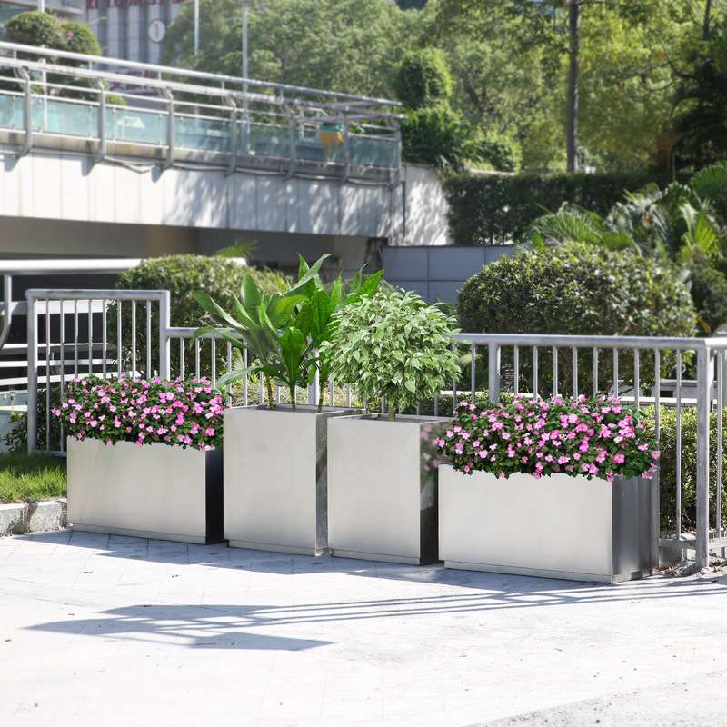 商业广场售楼部花坛步行街庭院组合户外不锈钢花箱庭院花箱