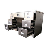 深圳工厂工作台桌不锈钢抽屉办公桌 简约现代不锈钢办公桌电脑桌