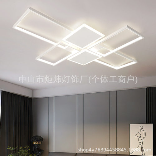 LED吸顶灯现代简约方形高亮卧室客厅照明新款调光极简