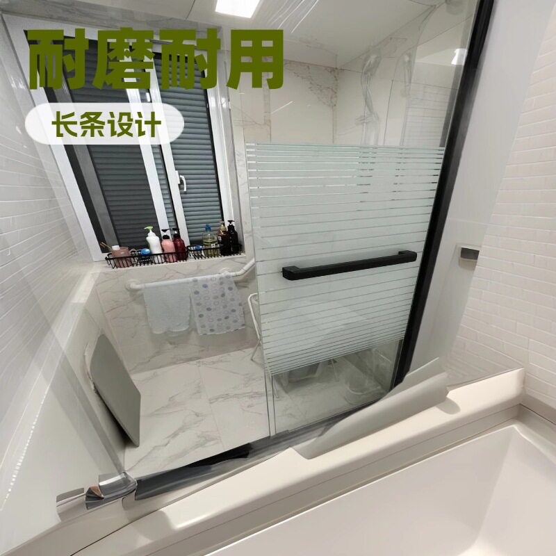外贸批量工程淋浴房弧扇形推拉门移门简易浴室隔断整体钢化玻璃洗