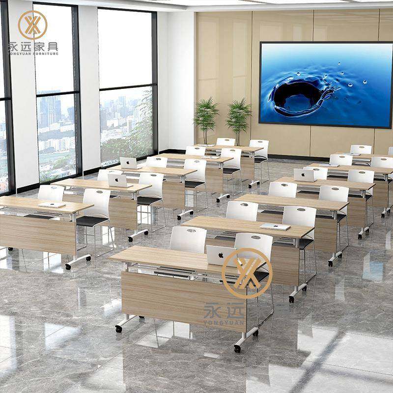 职员办公桌培训桌会议室会议桌钢架翻版桌学习桌双人长条桌电脑桌