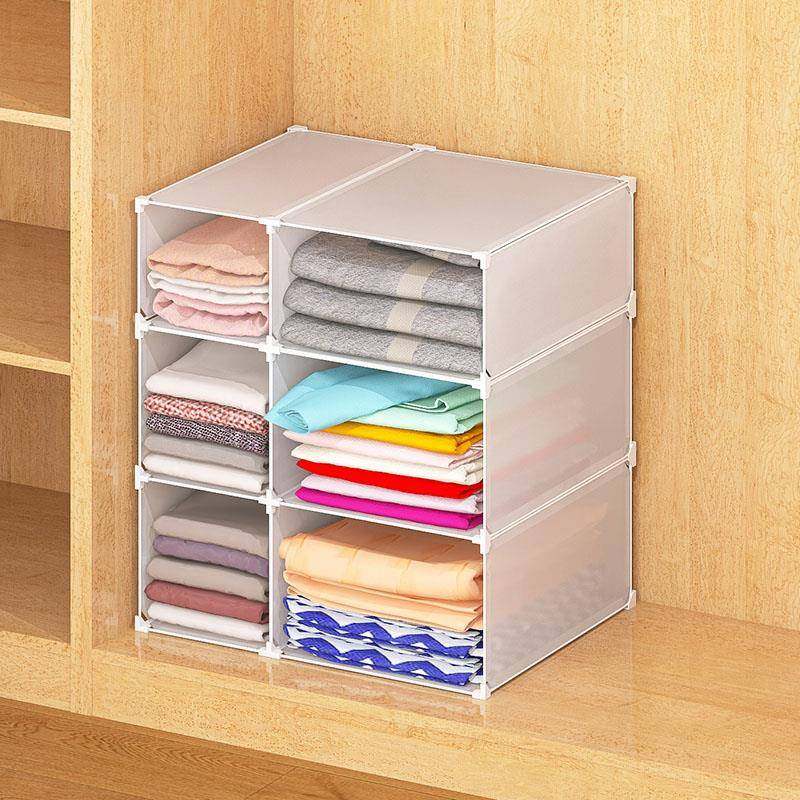 衣柜收纳神器分隔板衣橱隔断分层架衣帽间柜子分格圣之圣