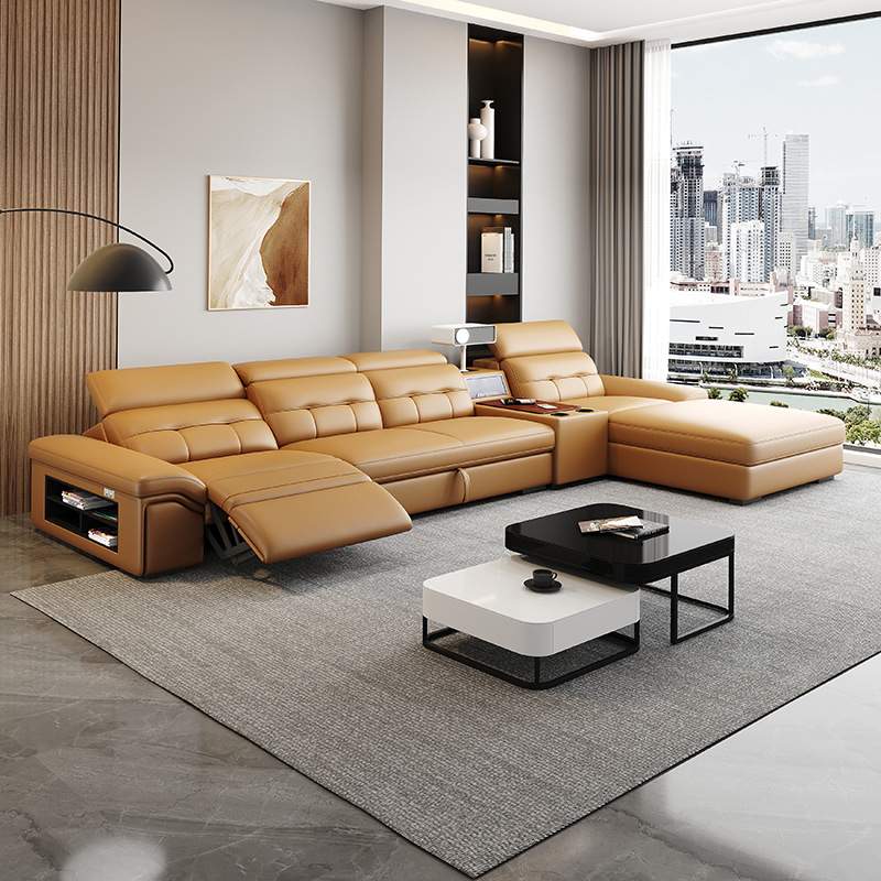 皮艺功能沙发现代简约多功能储物沙发床usb充电多功能沙发Sofa