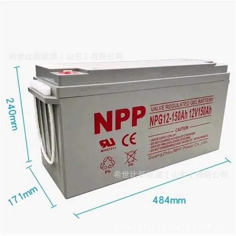 广州NPP耐普NP2-100胶体免维护蓄电池2V100AH太阳能发电板储能