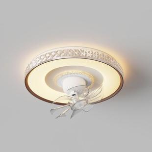 卧室风扇灯摇头现代轻奢吸顶电扇灯家用一体吊灯出口新款中山灯具