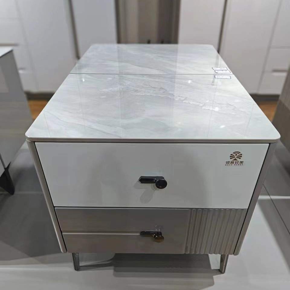 DZA-23白岩板轻奢沙发柜边几角桌角几创意边柜客厅小茶几简约储物