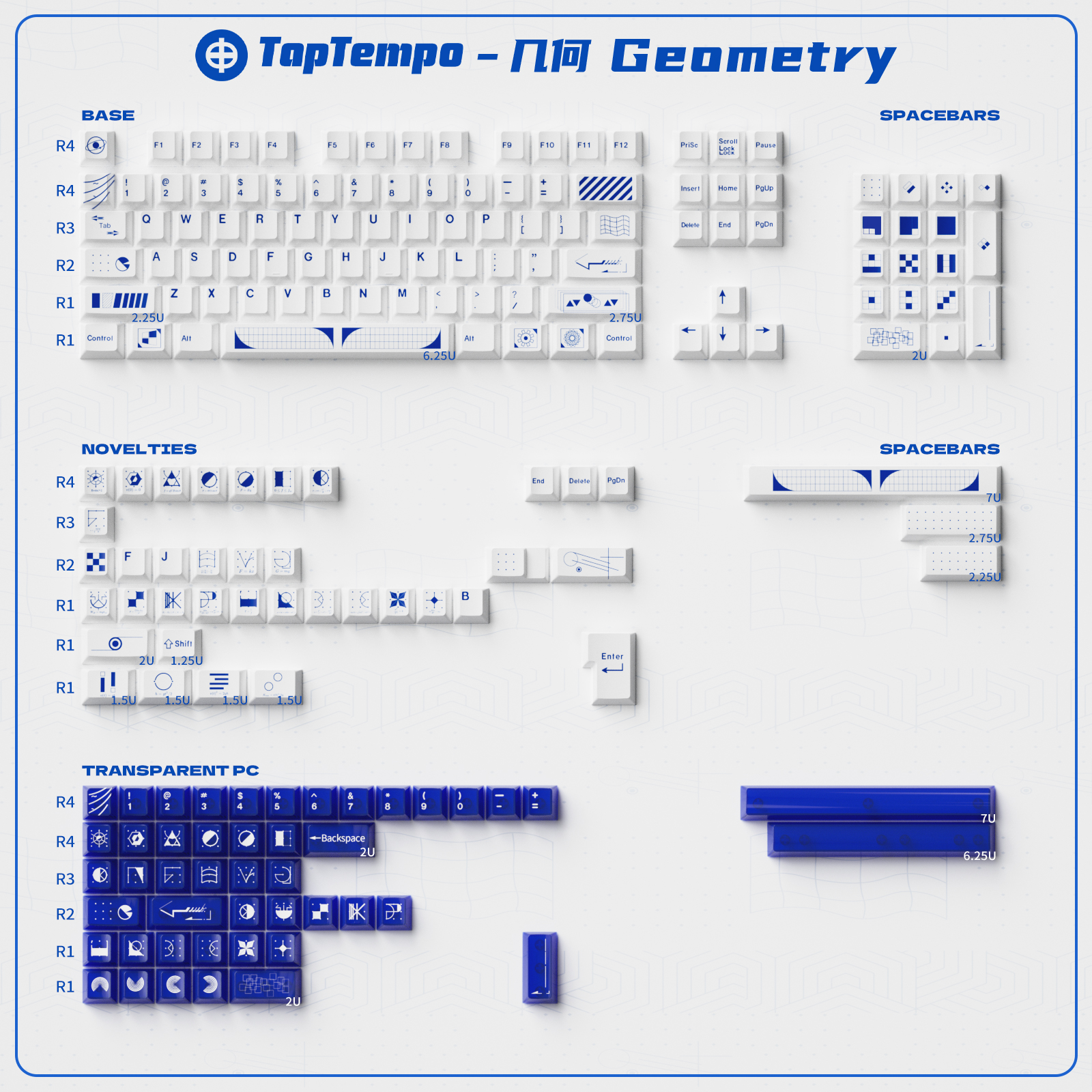 原厂几何键帽热升华喷油+PC移印