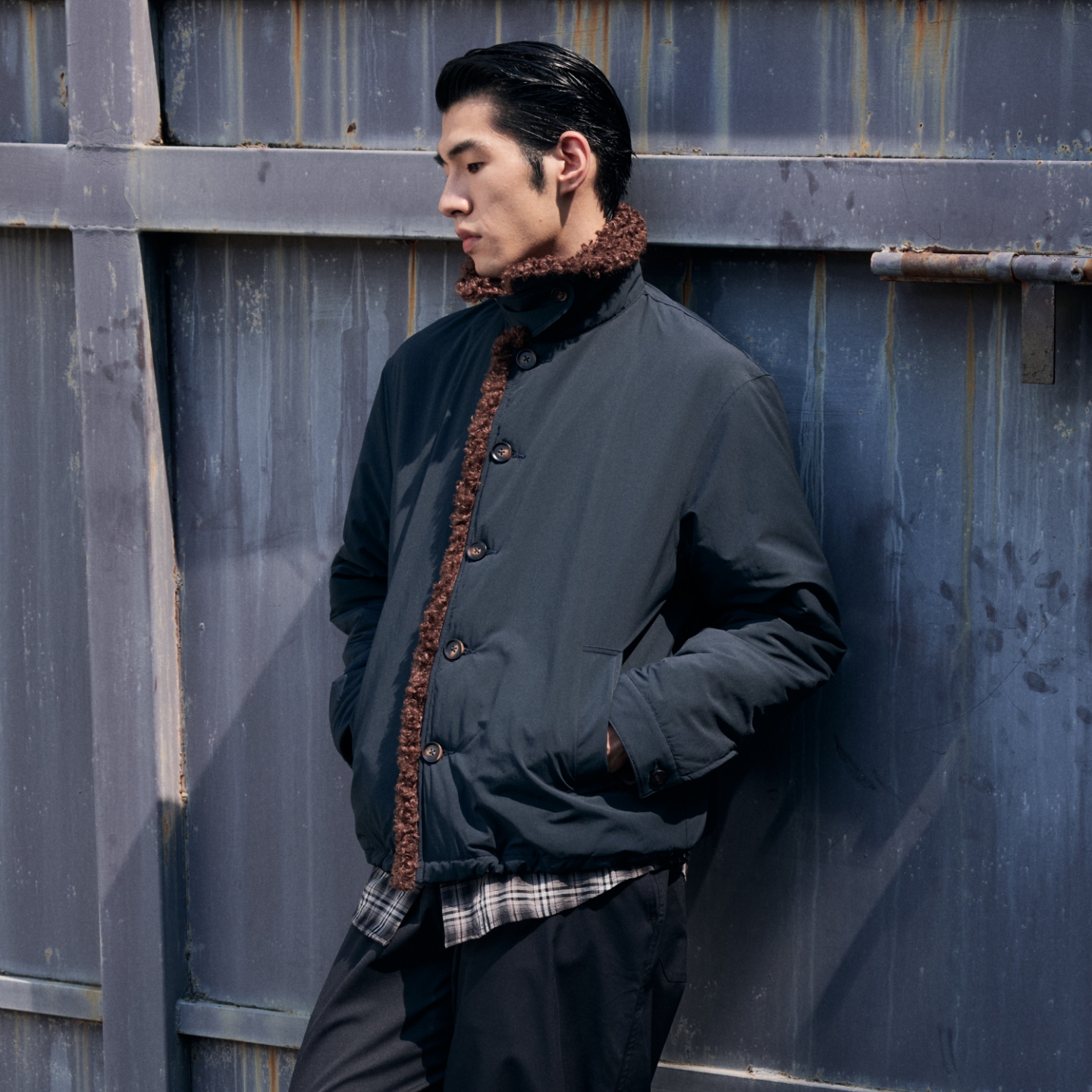 3M新雪丽拼毛复古棉服