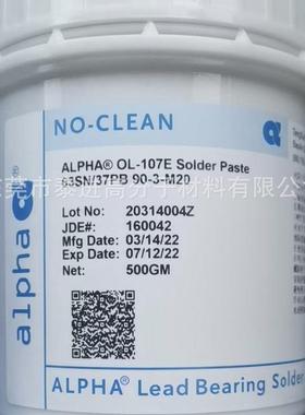 供应爱法中温焊锡膏OL-107EALPHA阿尔法有铅锡膏OM5300焊锡浆