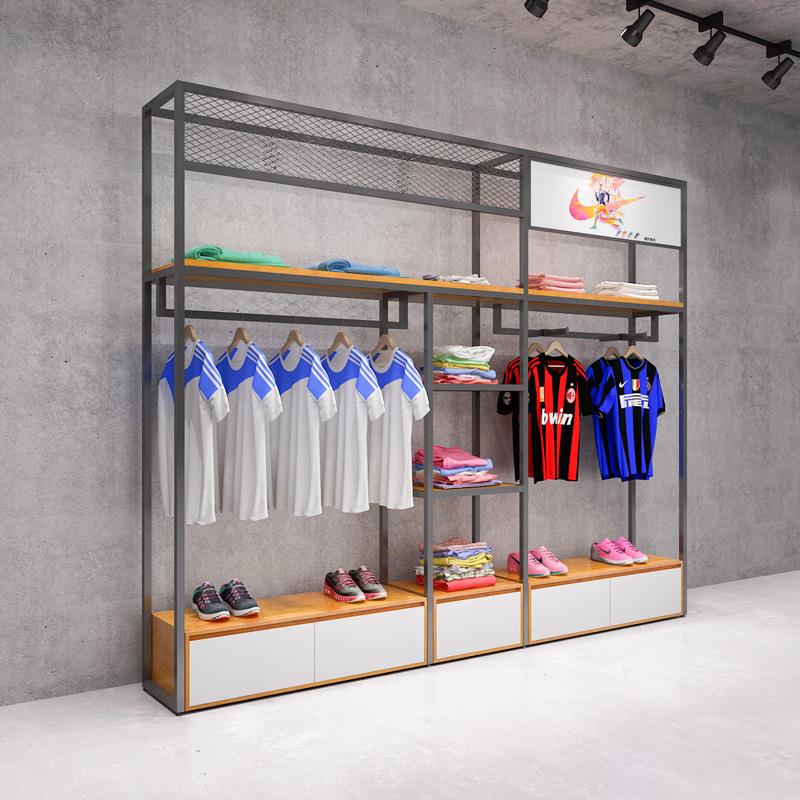 服装店展示柜陈列架落地式货架男女服饰展示架户外男装货架子