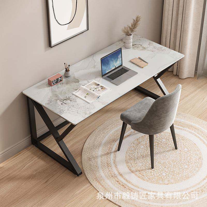 岩板电脑桌台式家用简约现代办公桌子卧室书桌学生写字桌学生书桌