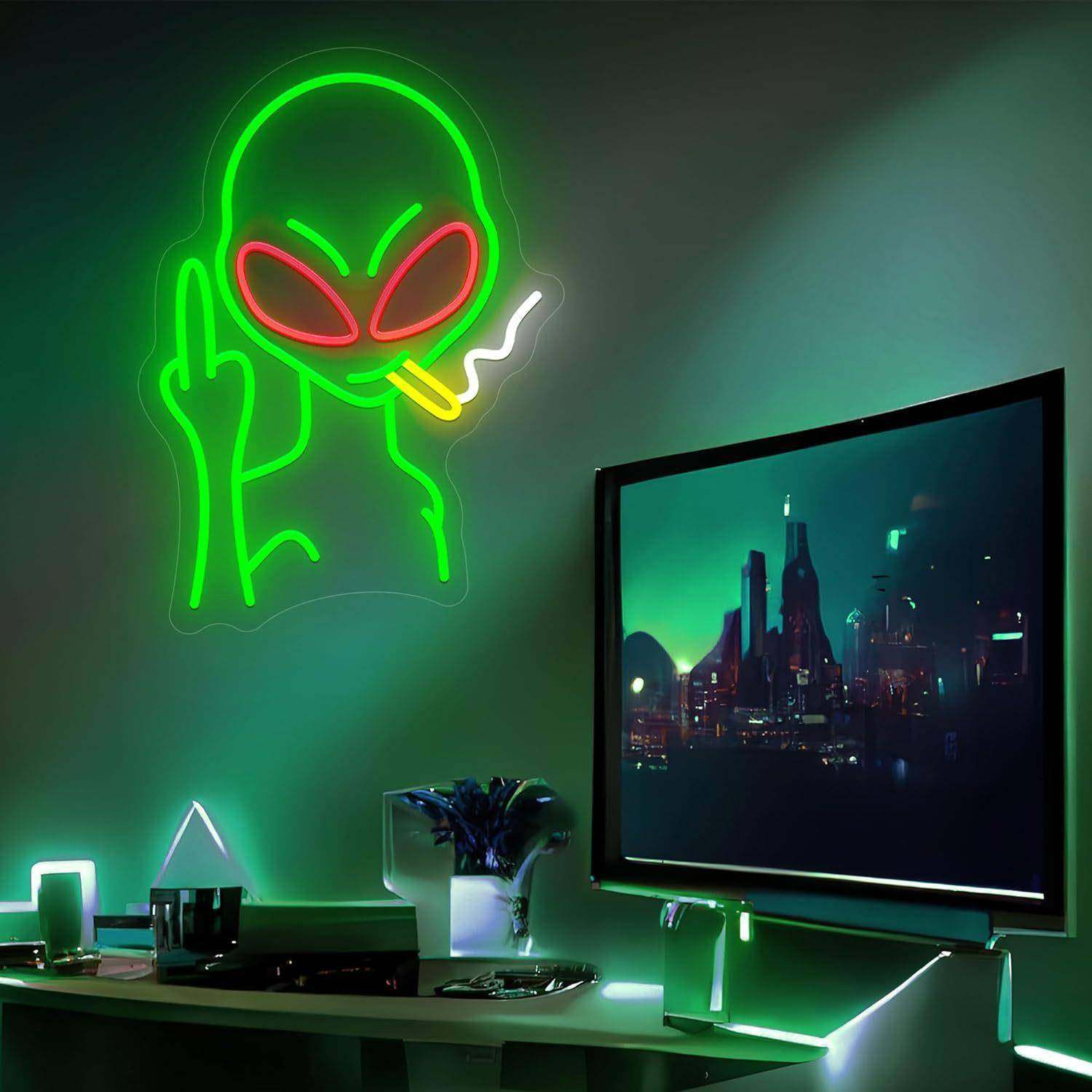 open装饰led霓虹灯造型发光字图案logo霓虹灯吊牌