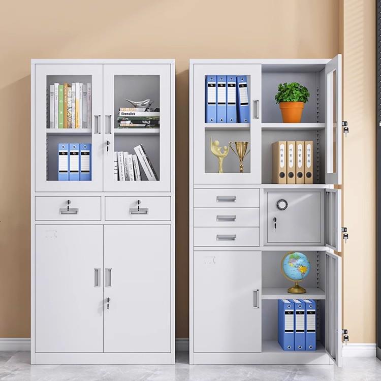 铁皮办公室文件柜钢制档案资料柜财务凭证柜带锁抽屉矮柜储物书柜