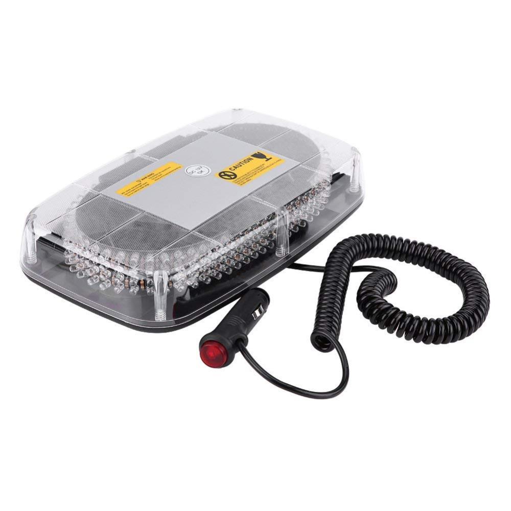 240LED爆闪灯汽车吸顶迷你短排警示灯环卫车顶旋转频闪灯琥珀黄光