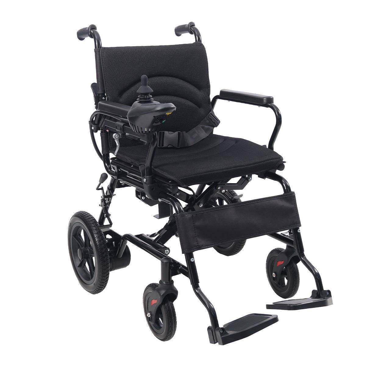 轻便型轮椅可折叠电动手推两用轮椅老年人残疾人代步车