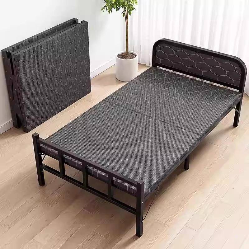 折叠床单人家用简易床1米2小床出租房宿舍成人双人陪护硬板铁床
