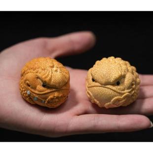 竹雕金蟾实心竹蛤蟆手把件竹子把玩件竹根雕蟾蜍文玩根雕三足金蟾