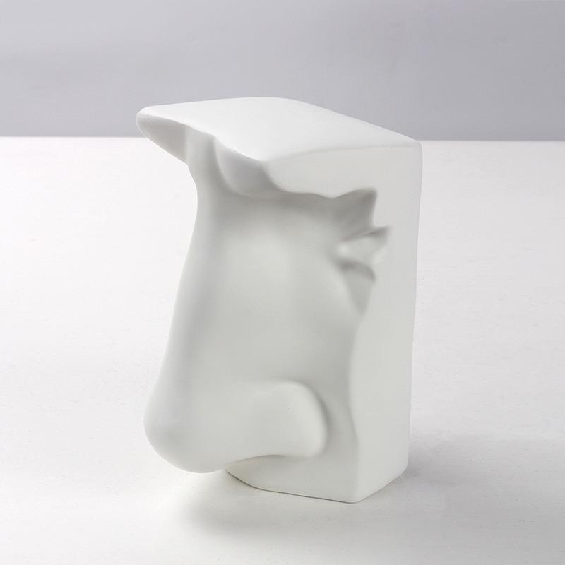 创意人脸五官艺术软装饰品样板房民宿家居玄关柜人物雕塑抽象摆件