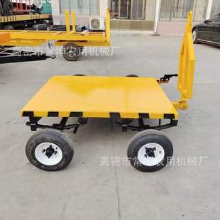 供貨600kg拉桿轉(zhuǎn)向平板車工廠用平板拖掛車 拉桿轉(zhuǎn)向工具車