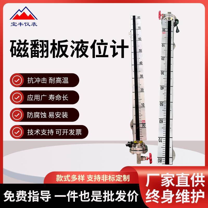 磁翻板液位计磁性翻版不锈钢液位计油位锅炉顶装侧装液位计