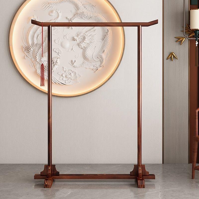 新中式挂衣架实木落地衣帽架中式秀禾展示架复古风复古衣架展示架