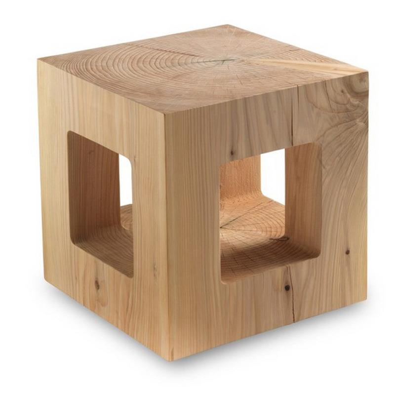 北欧创意方形实木凳木墩原木茶几根雕花架天然树桩木墩子底座