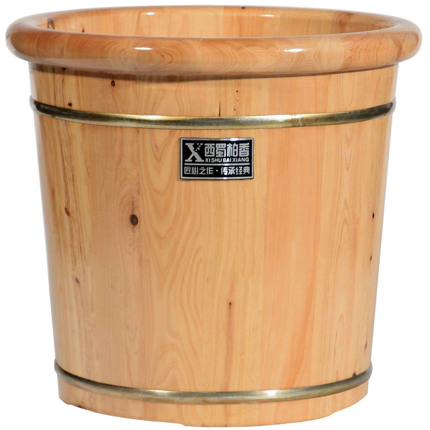 香柏木熏蒸足浴泡脚桶木桶家用木质过小腿高深桶洗脚足疗加厚实木