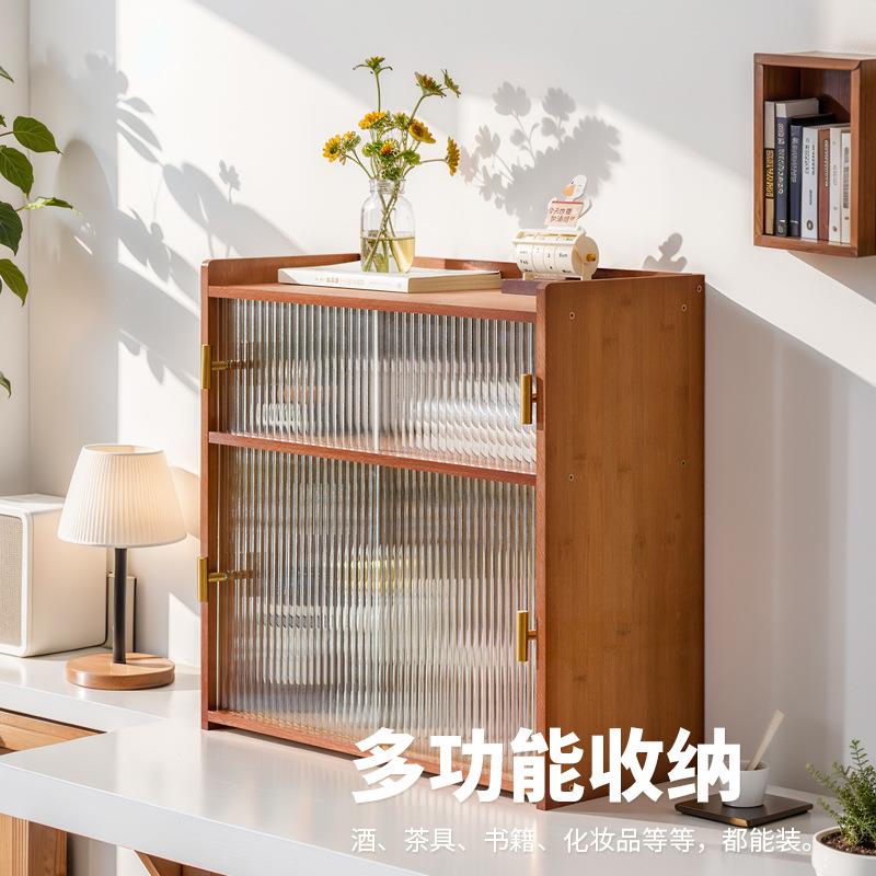 书架桌面置物架办公室工位桌上多层架子客厅书桌收纳小型防尘书柜