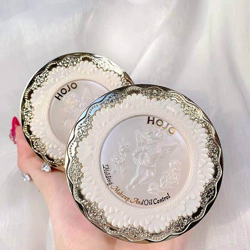 大牌散粉定妆粉控油持久不脱妆珠光带细闪干皮粉饼天使蜜粉大容量