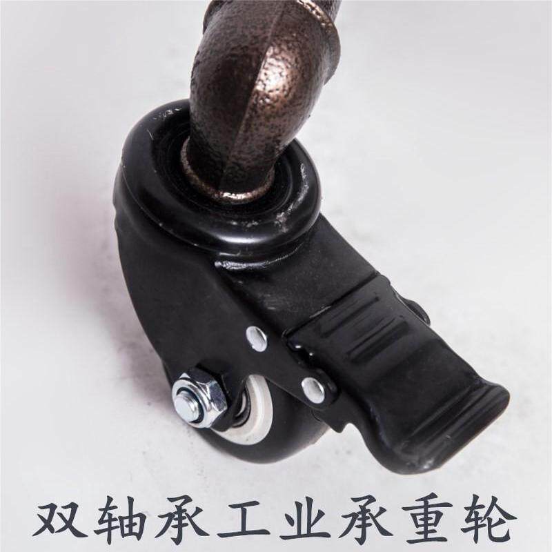 服装展示架简易龙门架铁艺带轮挂衣架双层落地架服装店复古中岛架