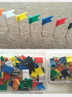 Flag Push Pins Marker Marking Thumbtack for Notice Cork Boar