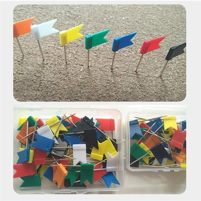 Flag Push Pins Marker Marking Thumbtack for Notice Cork Boar