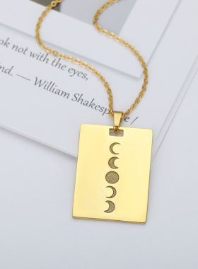 Niche design ins solar system Necklace stainless steel 18K g