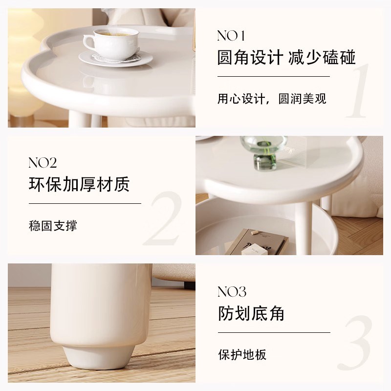 床头柜简约现代卧室床边小型置物架家用沙发迷你边几柜子移动桌子
