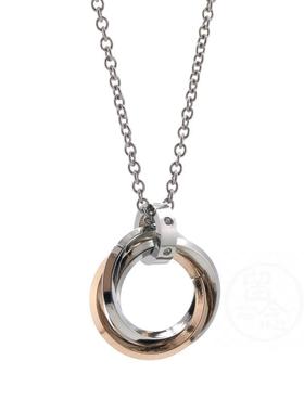 -New three-ring pendant titanium steel ring interlocking thr