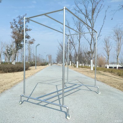 钢管晾衣架落地室外大型晒衣架家用阳台户外晒被子架子凉衣架晒架