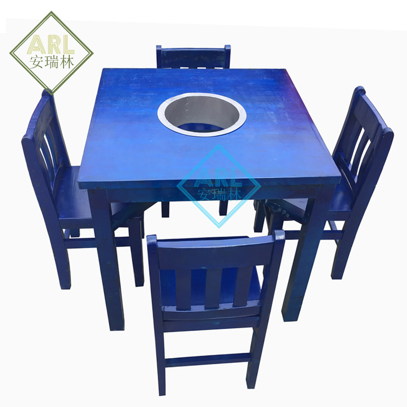 实木麻辣烫火锅桌串串专用火锅桌椅大排挡桌子羊肉汤火锅桌