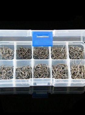 500pcs pesca Fishhooks Sharp Fishing Carbon Steel Hooks Set