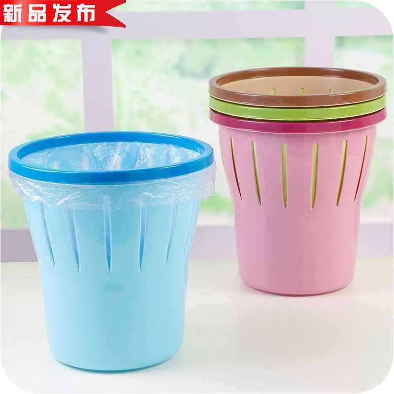 垃圾桶家用卧室创意简约寝室客厅床头特大号圆形时尚纸娄压带圈y