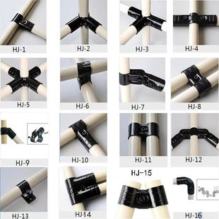 精益管连接件28mm线棒管配件复合管夹挂线架周转车货架免焊管接头