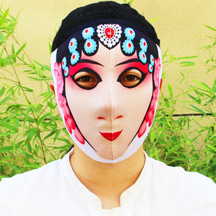 巴蜀变脸真丝双绉川剧变脸脸谱无弹变脸脸谱变脸面具变脸脸皮