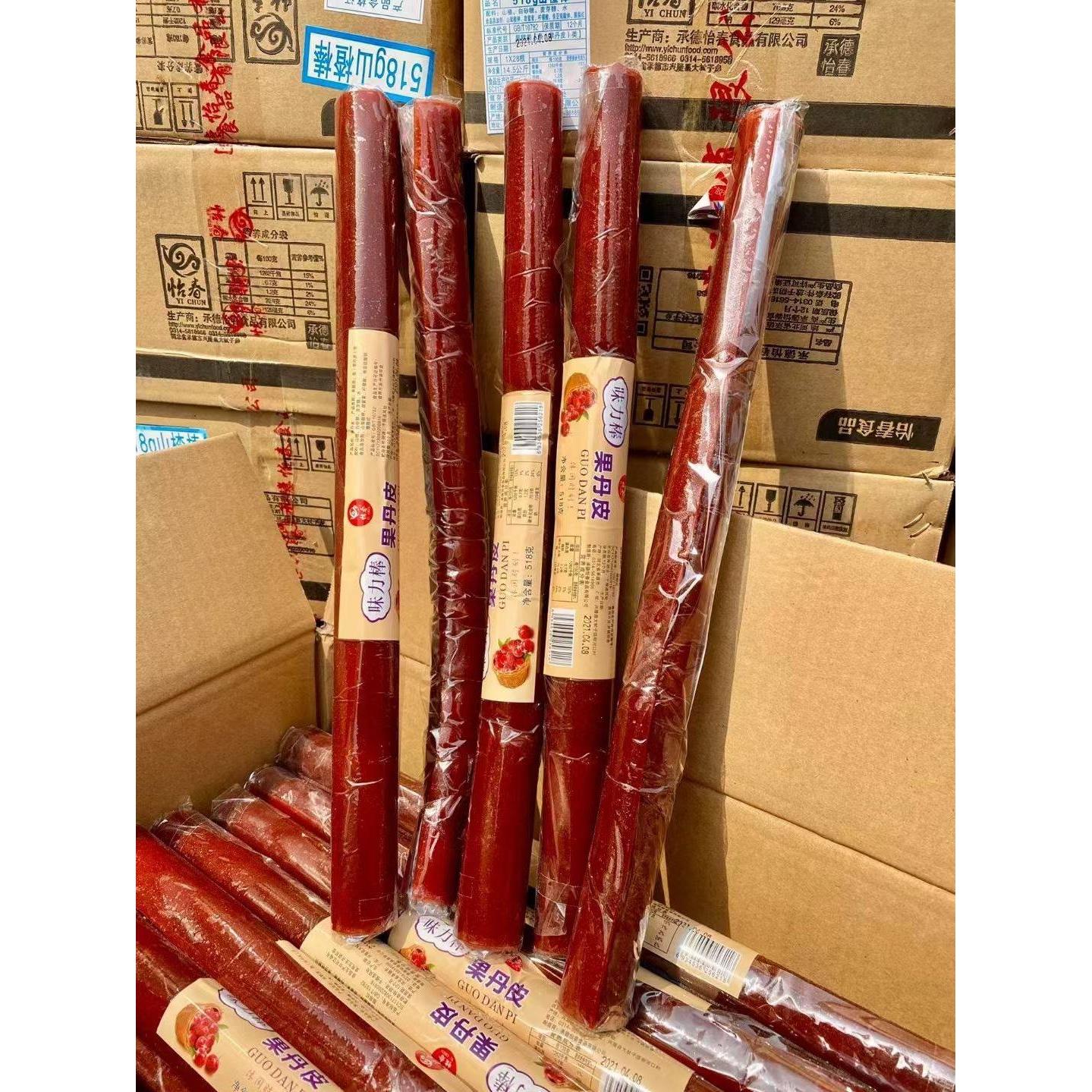 正宗味力棒金箍棒擀面棍超大果丹皮518克山楂卷整张果丹皮